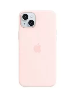 Image of Apple iPhone 15 Plus Light Pink Silicone Case With Magsafe