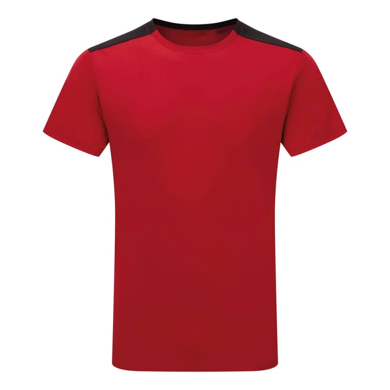 Image of TriDri Mens Performance Contrast T-Shirt in Light Red Size: Large Light Red Male L
