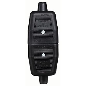Image of Masterplug 3 Pin Non-Reversible Connector - Black 10A
