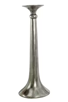 image of Aluminium Skirt Metal Candlestick - 44cm Tall