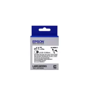 Image of Epson LK-6WBA11 Black on White Labelling Tape 11mm x 2.5m