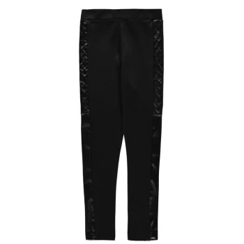 image of Firetrap Quilt Panel Trousers Junior Girls - Jet Black