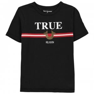 Image of TRUE RELIGION Junior Boys Logo T Shirt - Black