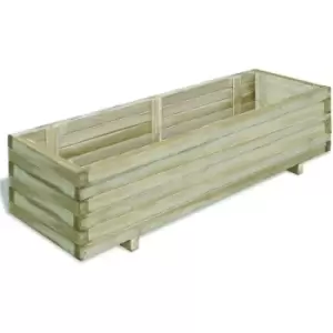 image of Raised Bed 120x40x30cm Wood Rectangular Vidaxl Brown