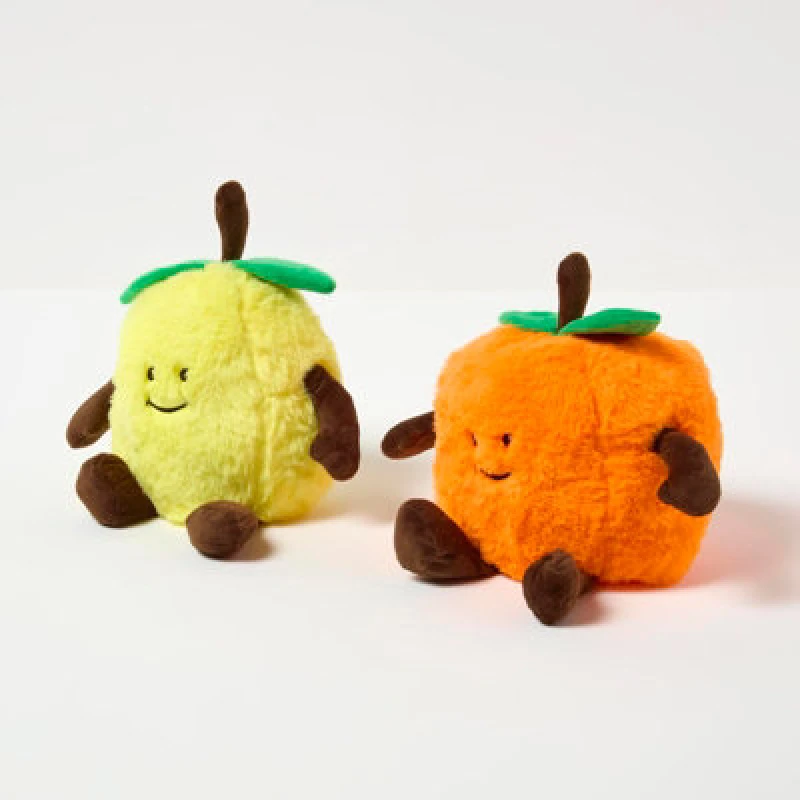 Image of Homescapes Lemon And Orange Doorstop Set Of 2