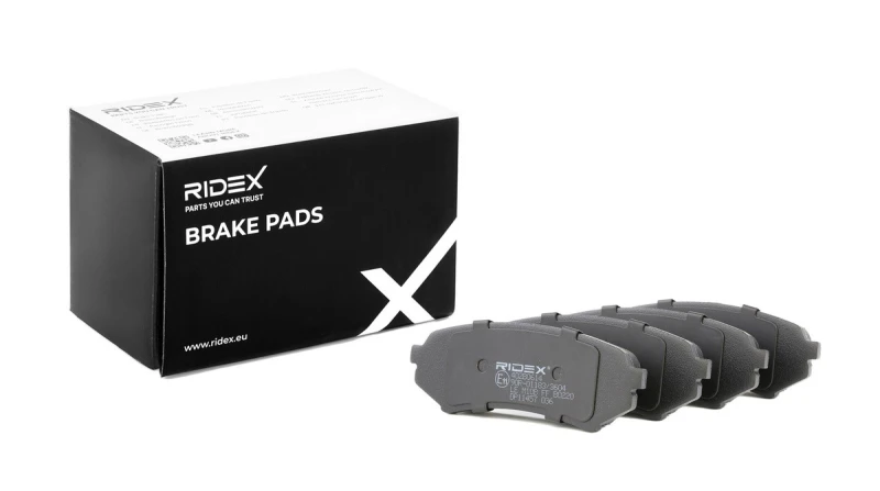 Image of RIDEX 402B0614 Brake pad set Rear Axle, not prepared for wear warning indicator Brake Pad Set,disc brake (402)