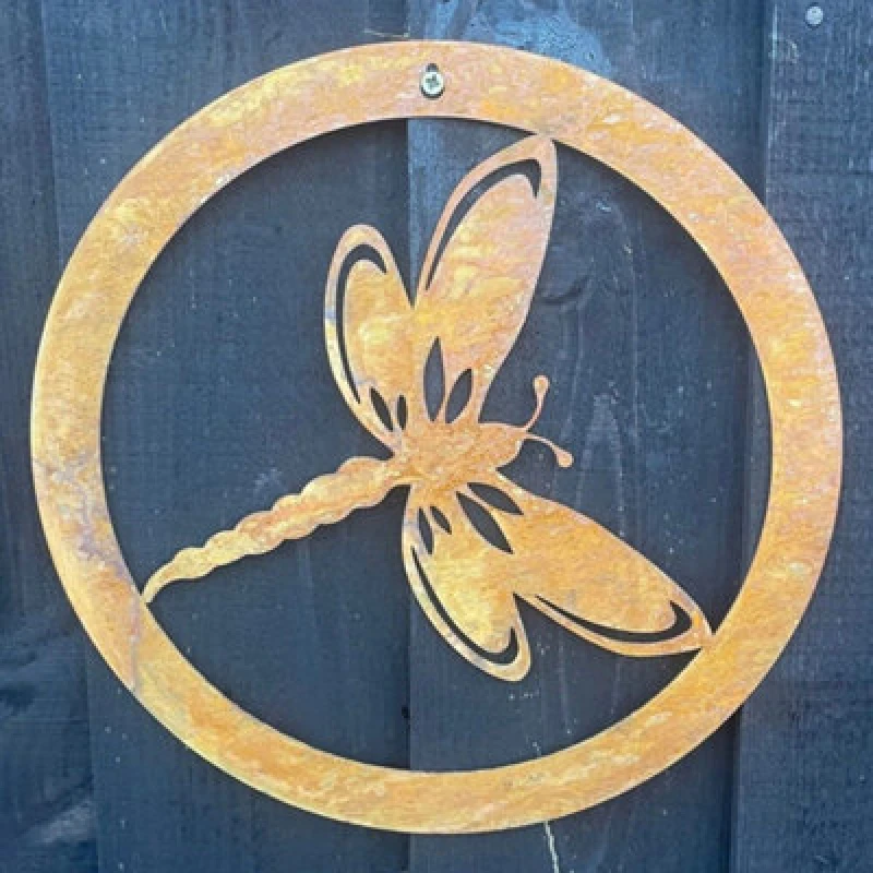 Image of Poppy Forge Dragonfly In A Circle Wall Art - Large - H49.5cm - Black