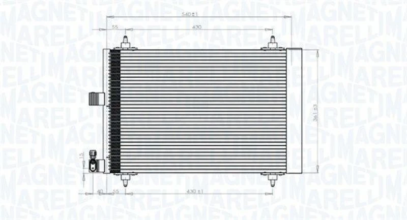 Image of MAGNETI MARELLI Air conditioning condenser MAGNETI MARELLI 350203839000