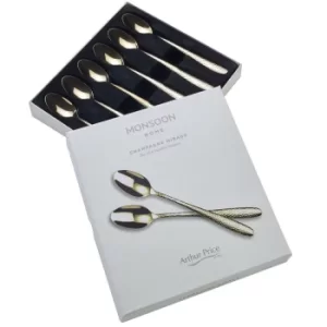 Image of Arthur Price Monsoon Champagne Mirage 6 Sundae Spoons