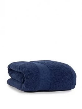 image of Essentials Collection 100% Cotton 450 Gsm Quick Dry Jumbo Bath Sheet - Navy