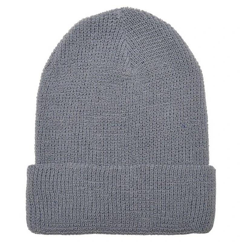 Image of Flexfit Flexfit Men Knitted Waffle Beanie in Grey Grey One Size Male 5063300291146