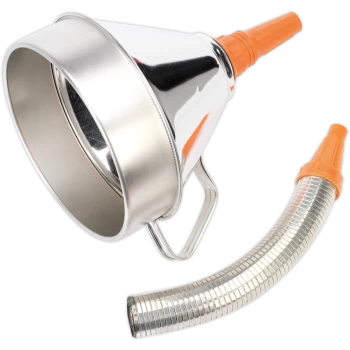 image of Sealey Funnel Metal Flexible Spout and Filter 200mm