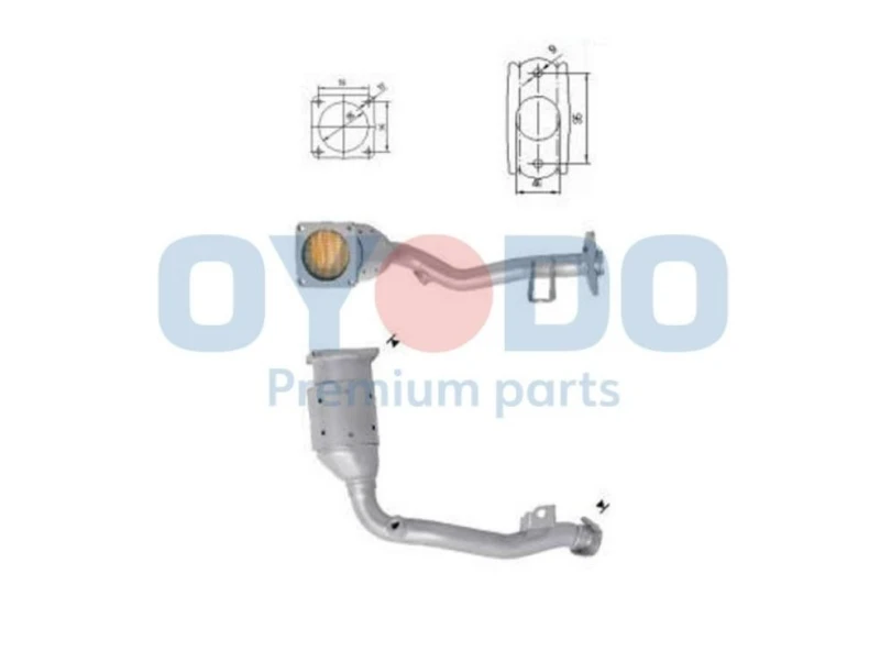 Image of Oyodo 10N0045-OYO Catalytic Converter with mounting parts Catalyst Converter (429)