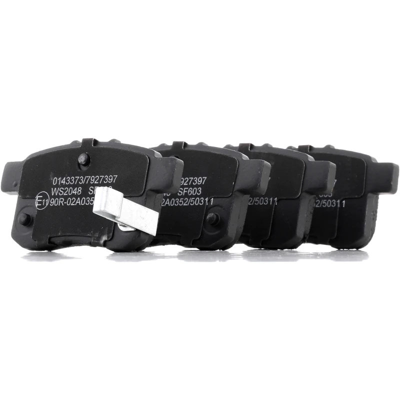 Image of RIDEX 402B0740 Brake pad set Rear Axle, with acoustic wear warning Brake Pad Set,disc brake (402)