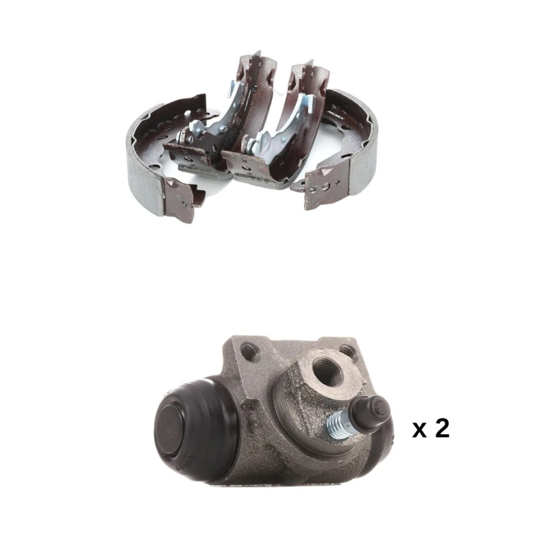 Image of RIDEX 70B2151 Brake Shoes with wheel brake cylinder Brake Shoe Set (70)
