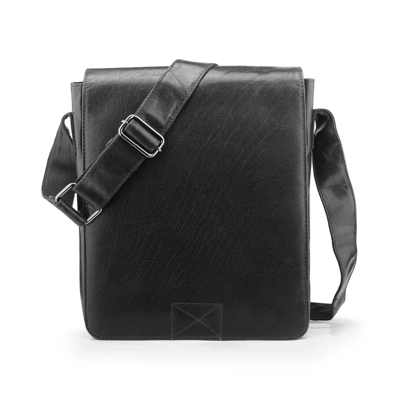 Image of PRIMEHIDE 'GL10' Leather Messenger Bag Black