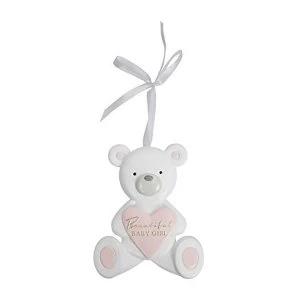 Image of Bambino Resin Relief Teddy Bear Plaque - Beautiful Girl