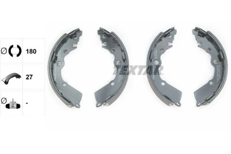 Image of Brake Shoe Set TEXTAR 91083000