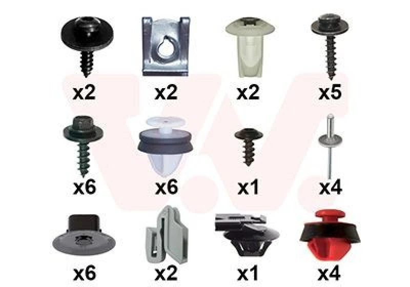 Image of VAN WEZEL Mounting Kit, bumper VAN WEZEL 4424793