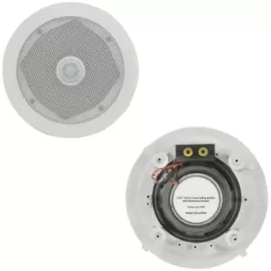 Image of Pair 60W Directional Tweeter Ceiling Speaker 5.25" 8Ohm 2 Way Adjustable HiFi