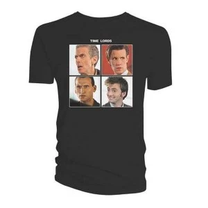 Image of Doctor Who - Quartet Time Lords Mens XX-Large T-Shirt - Black