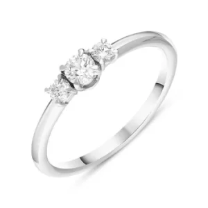 image of 18ct White Gold Diamond Three Stone Ring