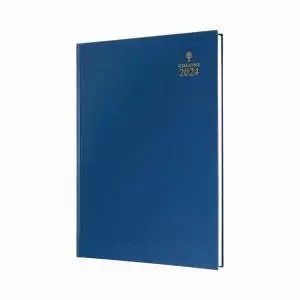 Image of Collins A4 Desk Diary Week To View Blue 2024 40-60.24 CD40BU24