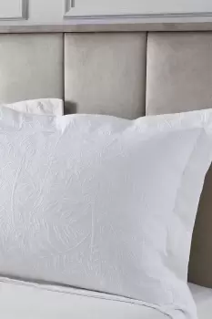 Image of 'Matelasse Leaves' Pillowcase Pair