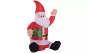 Image of HomCom Christmas Outdoor Iatable, Snowman Hotair Ballon, Green, NFL