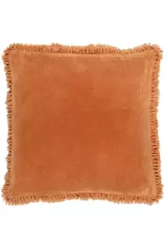 Image of Bertie Washed Cotton Velvet Cushion