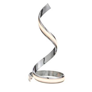 Image of Aria Integrated LED Table Lamp Chrome Effect Plate & White Acrylic 1 Light IP20