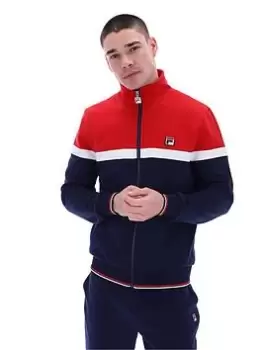Image of Fila Umar Colour Block Track Jacket - Red/Navy Size M Men