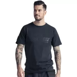 Image of Snickers Logo T-Shirt Navy Medium - Navy
