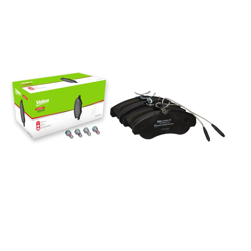 Image of VALEO 302061A Brake pad set EXPERT Front Axle, incl. wear warning contact, without anti-squeak plate Brake Pad Set,disc brake (402)