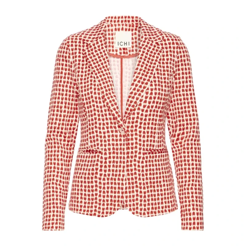 Image of Ichi Womens blazer Ichi Kate Print Rouge Female L