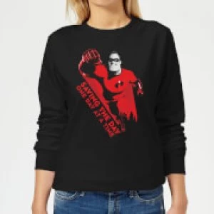 Incredibles 2 Saving The Day Womens Sweatshirt - Black - S