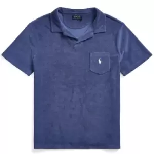 Image of Polo Ralph Lauren Terry Towelling Polo, Light Navy, Male, Shirts, 710835786004
