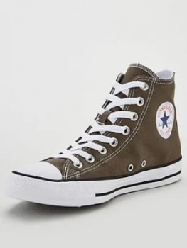 Image of Converse Chuck Taylor All Star Hi, Charcoal/White, Size 10, Men