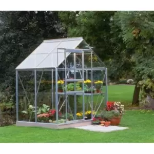 Image of Halls Greenhouses Popular - 8ft x 6ft - Green - 3mm Toughened, Steel
