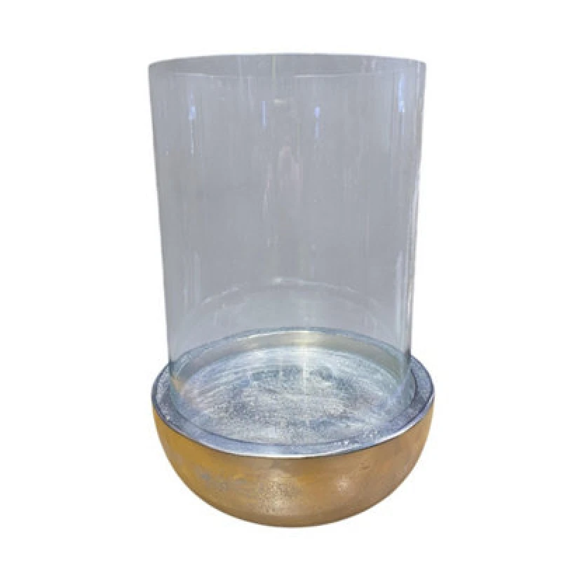 Image of MSL 32CM NICKEL PLATED HURRICANE CANDLE HOLDER
