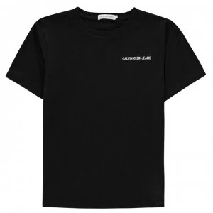 Calvin Klein Junior Boys Chest Logo T Shirt - Black