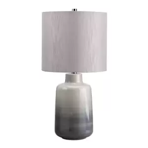 image of Bacari 1 Light Small Table Lamp Grey, Blue, E27