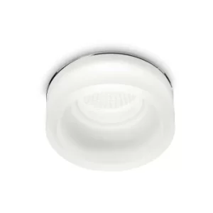 image of Ideal Lux Round Recessed Downlight White, 3000K, 10W