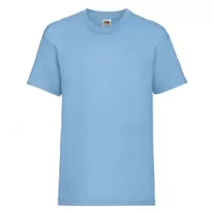Image of Fruit Of The Loom Childrens/Kids Unisex Valueweight Short Sleeve T-Shirt (Pack of 2) (5-6) (Sky Blue)