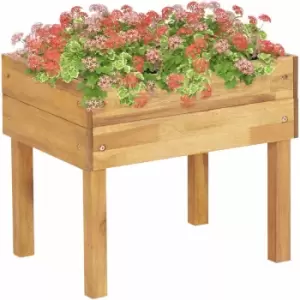 image of Raised Garden Planter 50x40x45cm Solid Acacia Wood Vidaxl Brown