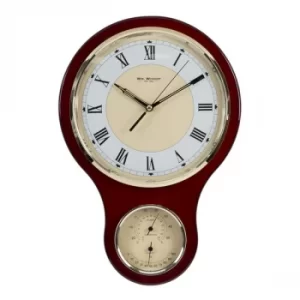 Image of Wm. Widdop Wooden Clock, Barometer & Hygrometer