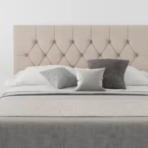 Image of Olivier Upholstered Headboard, Saxon Twill, Natural - Headboard 60cm Size Single (90x190)