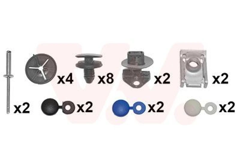 Image of VAN WEZEL Mounting Kit, bumper VAN WEZEL 4042793