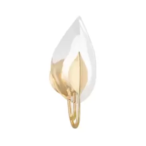 image of Blossom 1 Light Wall Sconce Gold Leaf