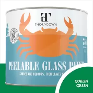 Image of Thorndown Goblin Green Peelable Glass Paint 150ml - Translucent
